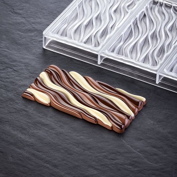 Pavoni Fluid 100g Polycarbonate Chocolate Bar Mould By Vincent Vallee